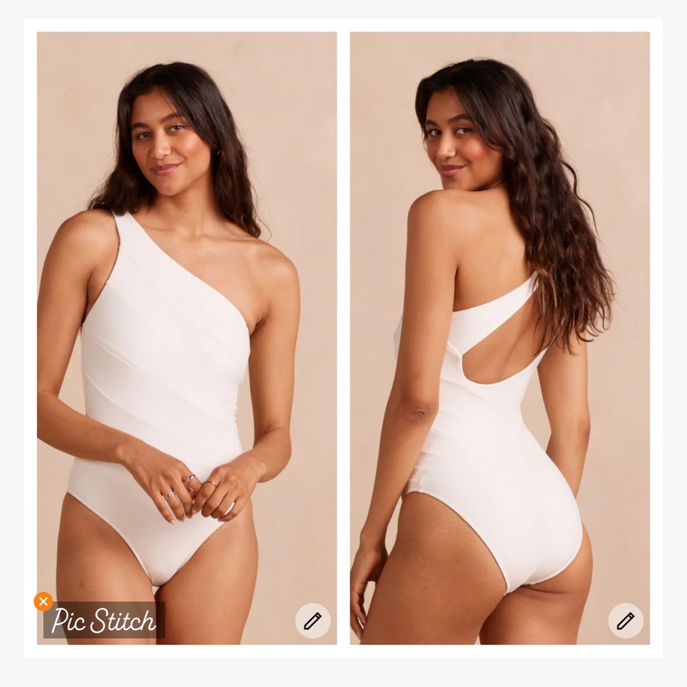 Summersalt One-Shoulder White Swim One Piece